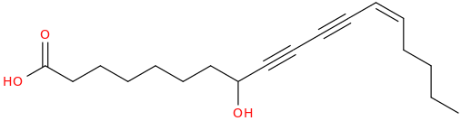 8 hydroxy z 13 octadecen 9,11 diynoic acid